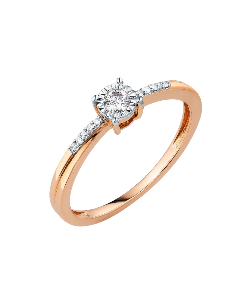 Kultasormus timanteilla