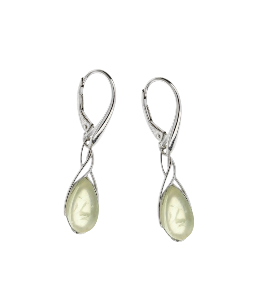 Sterling Silver earrings with prehnite