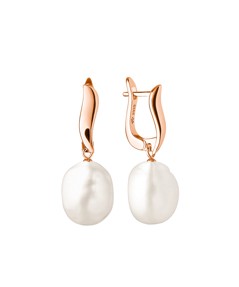 Sterling silver earrings with pearls