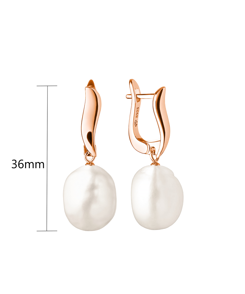 Sterling silver earrings with pearls