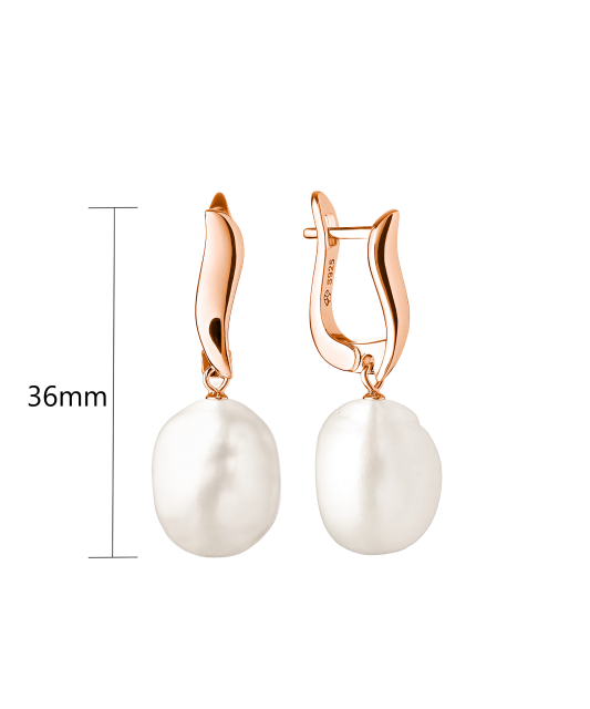 Sterling silver earrings with pearls