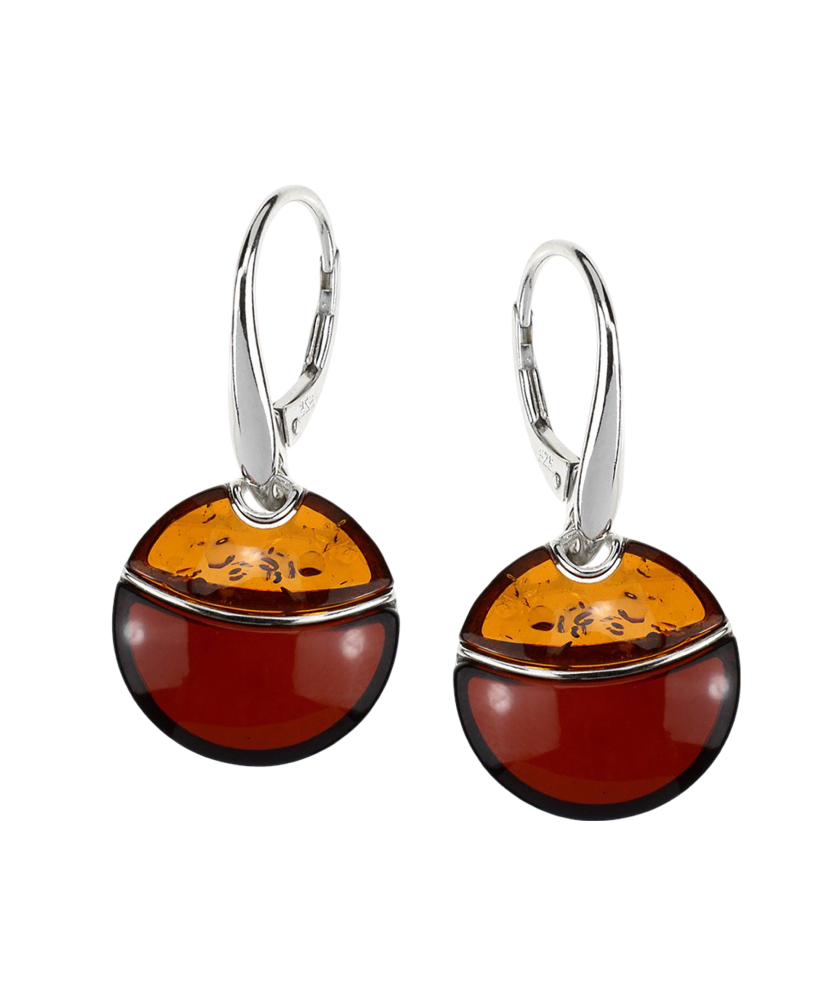 Sterling silver earrings with ambers
