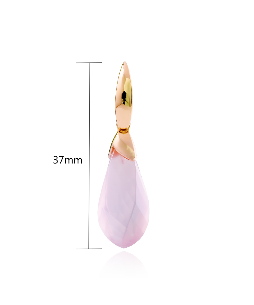 Kultainen riipus ruusukvartsilla