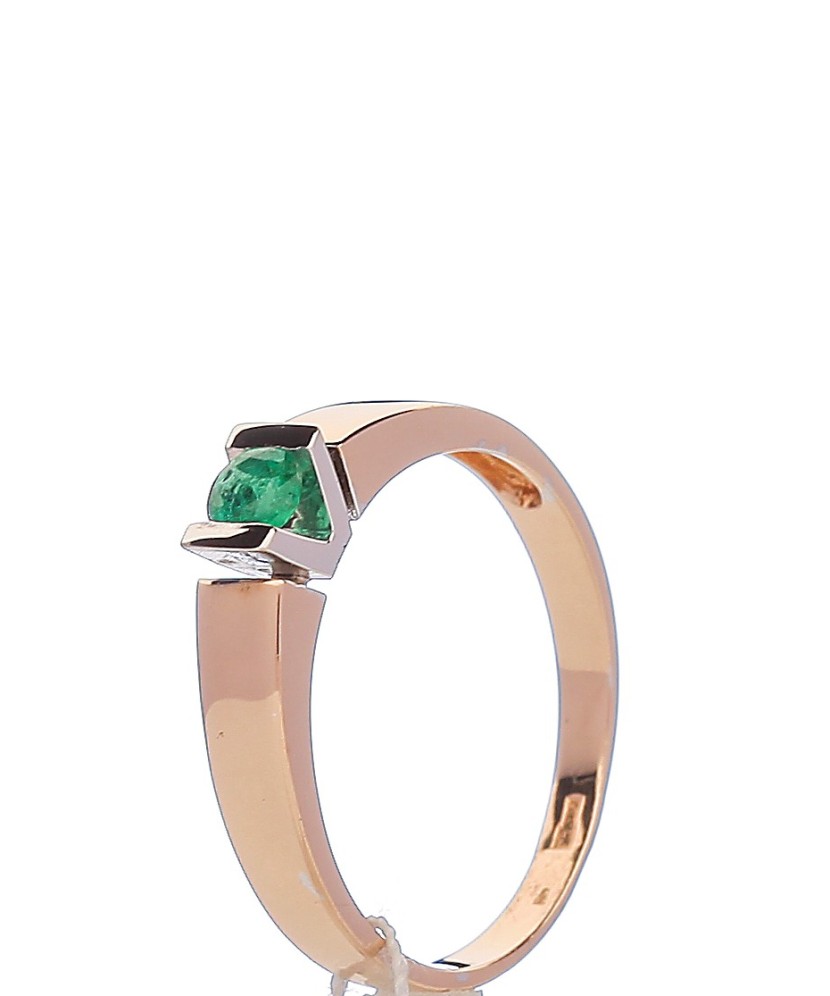 Gold ring with emerald