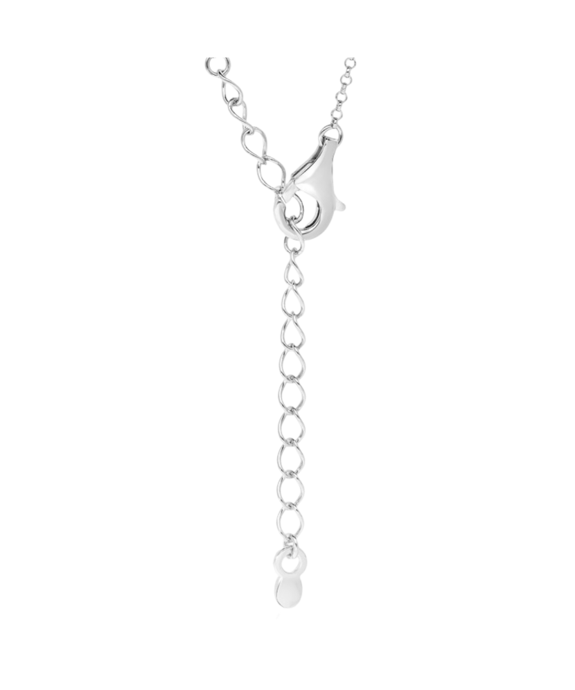 Sterling silver chain with ambers