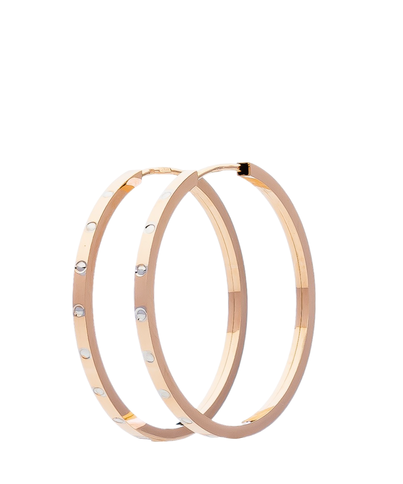 Gold hoop earrings 35mm