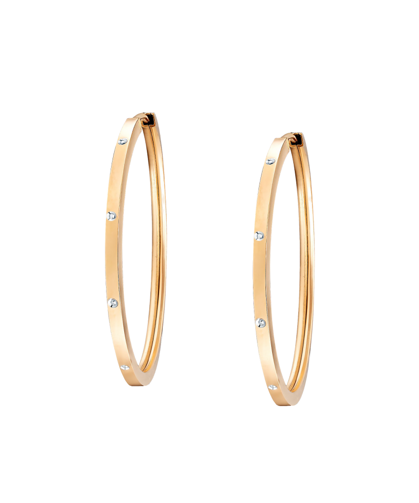 Gold hoop earrings 35mm