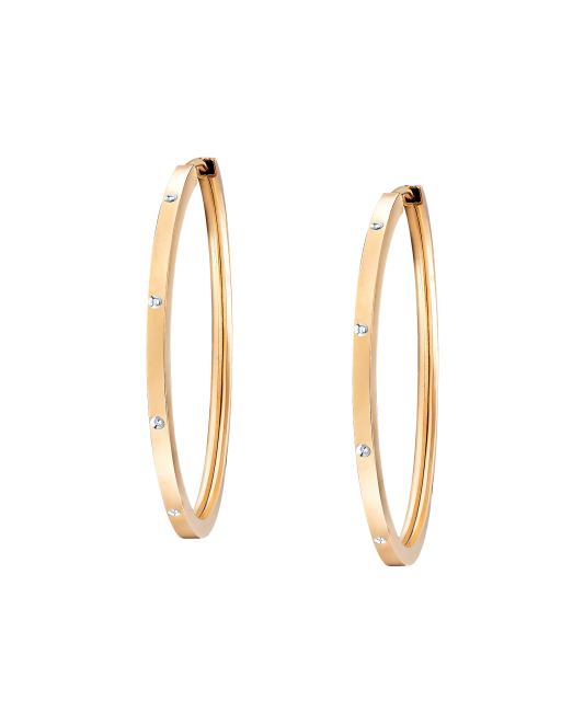 Gold hoop earrings 35mm