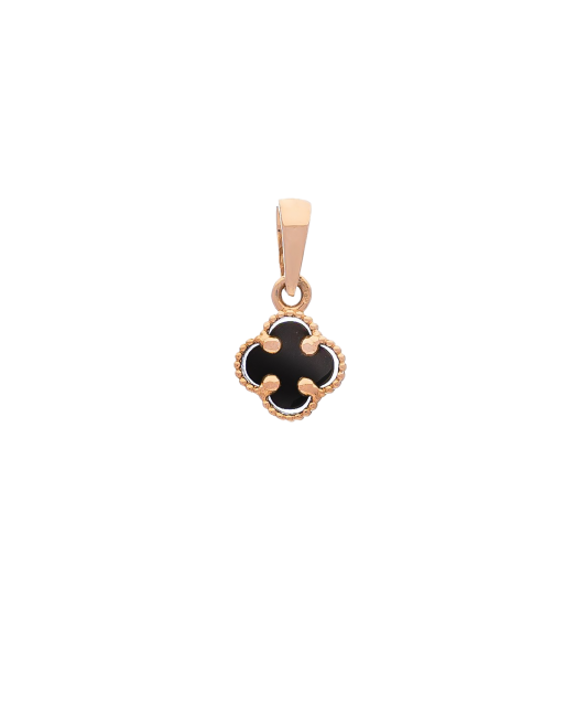 Gold pendant with enamel