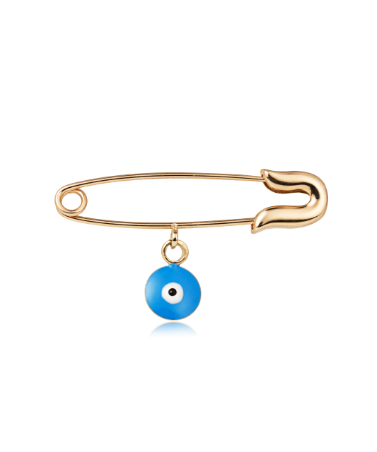 Gold brooch with enamel