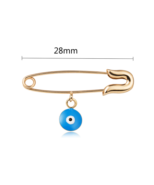 Gold brooch with enamel