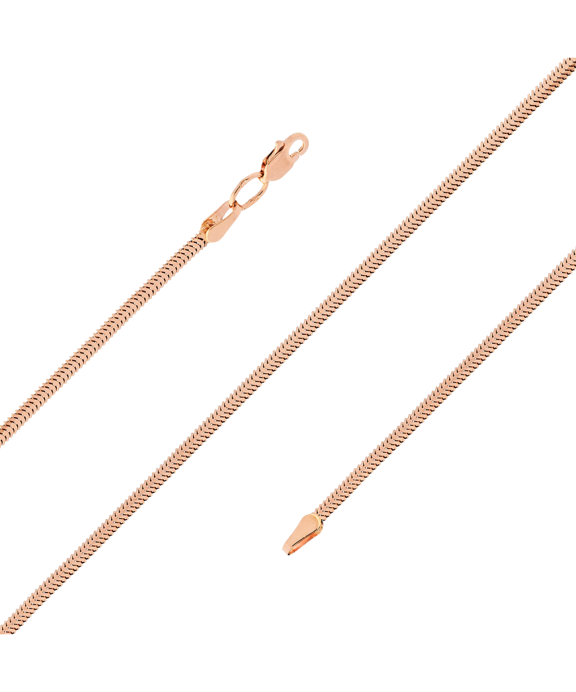 Gold bracelet "Snake" 1.1mm