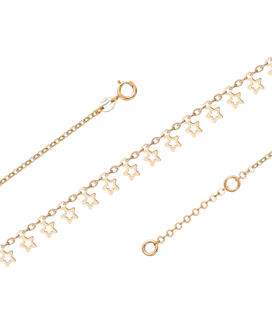 Gold Ankle Bracelet "Stars"