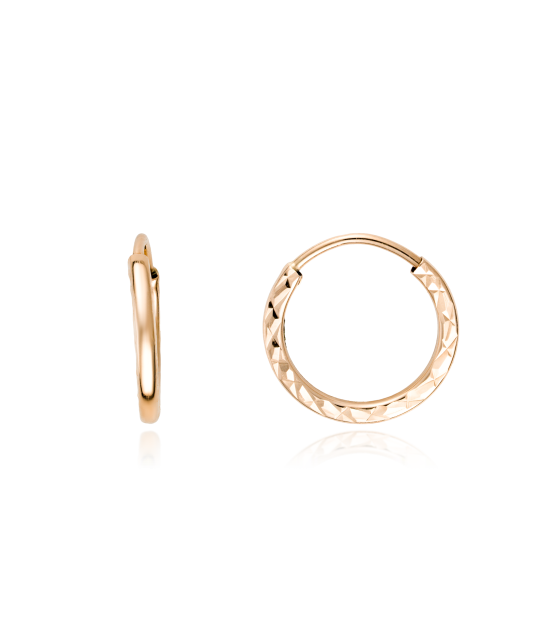 Kultaiset rengaskorvakorut 13mm