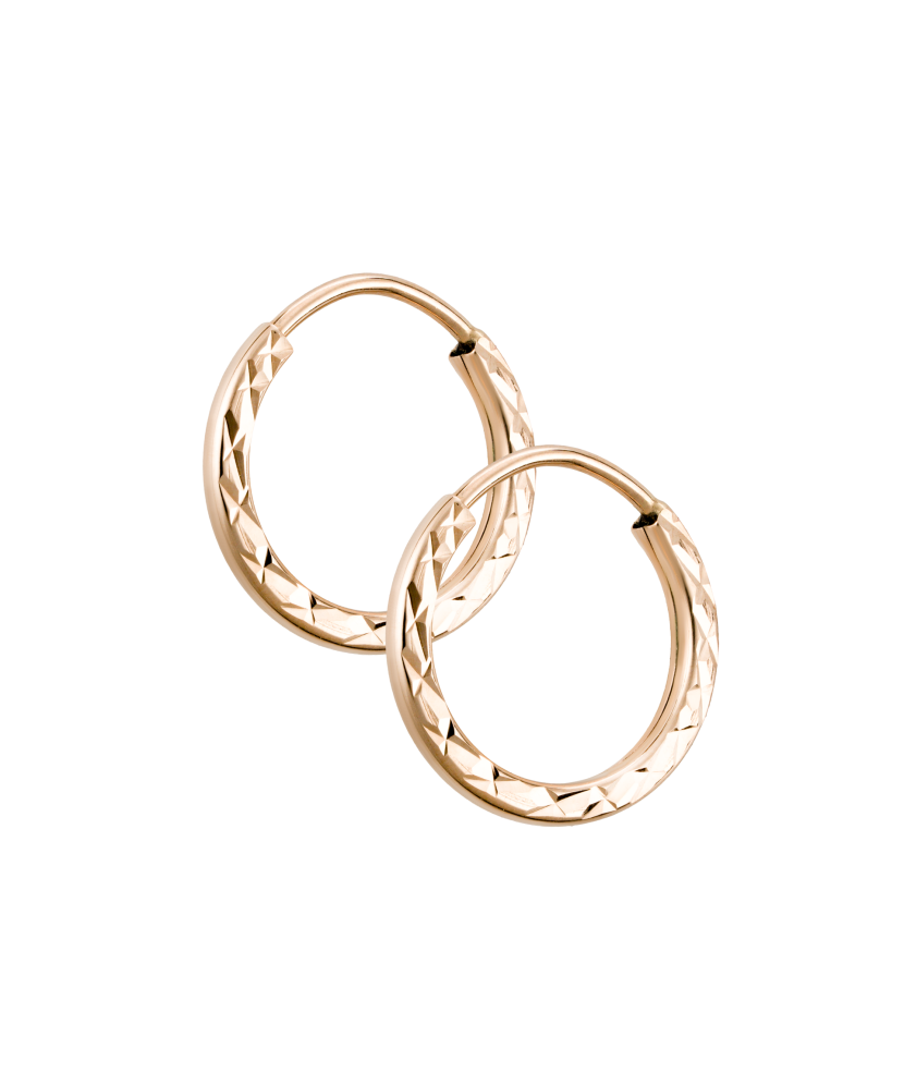 Kultaiset rengaskorvakorut 13mm