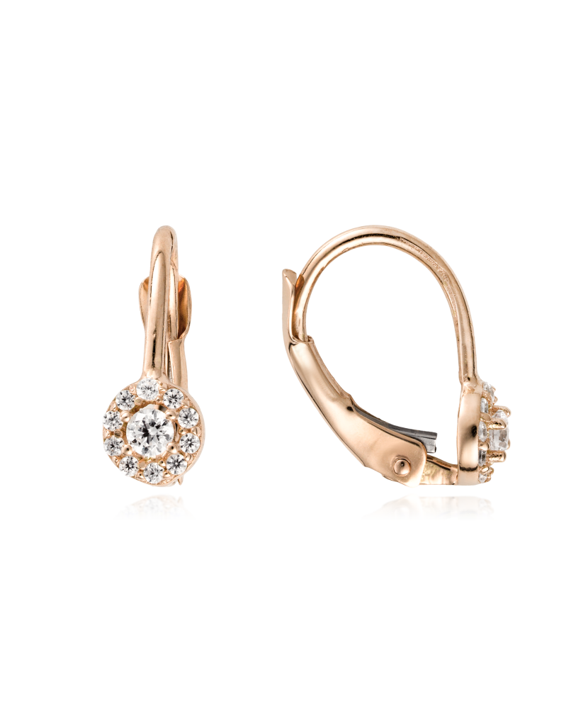 Kultaiset korvakorut zirkoneilla