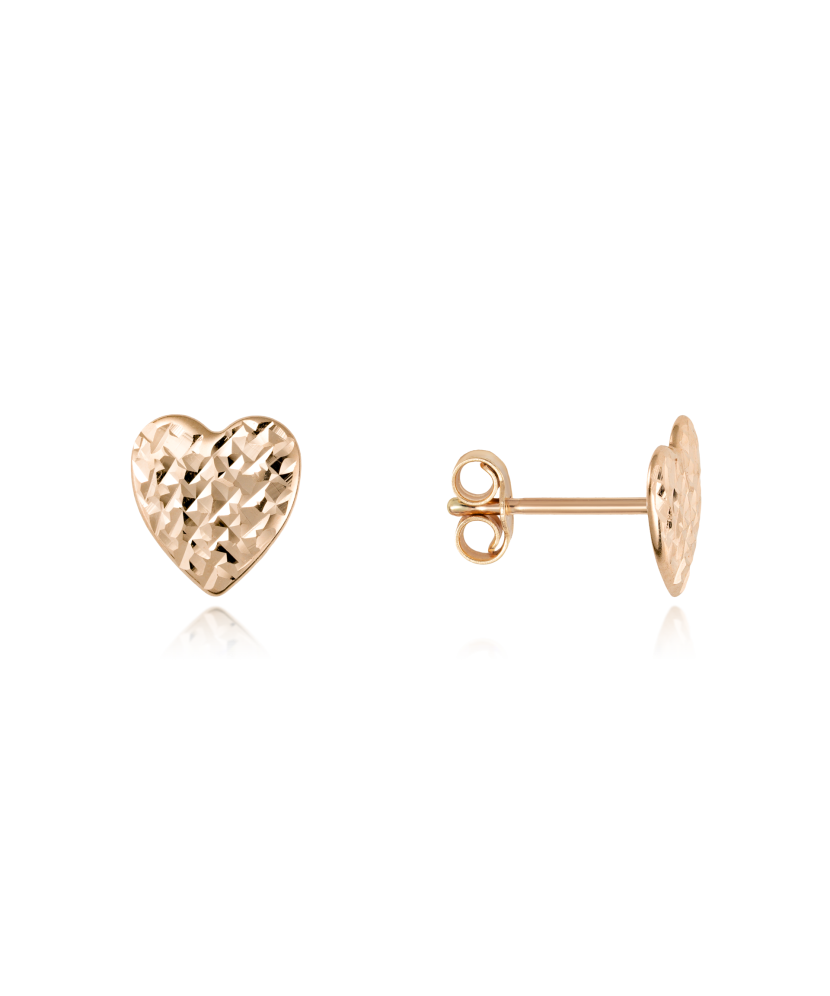 Gold earrings "heart"