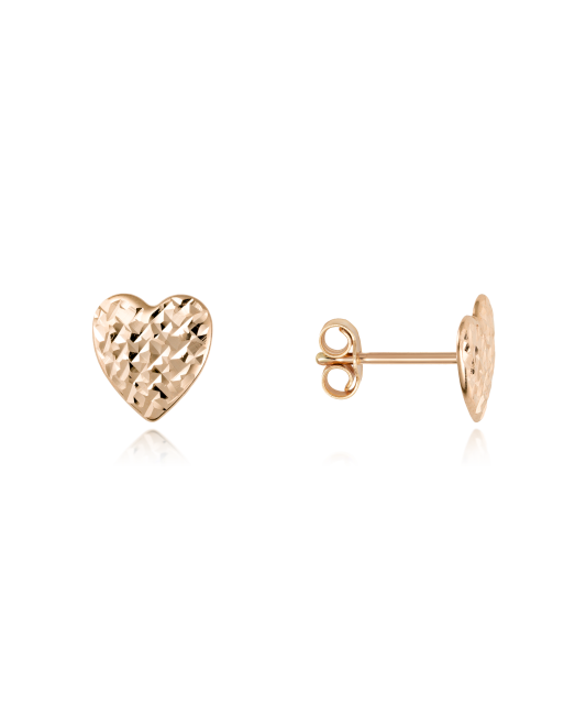 Gold earrings "heart"