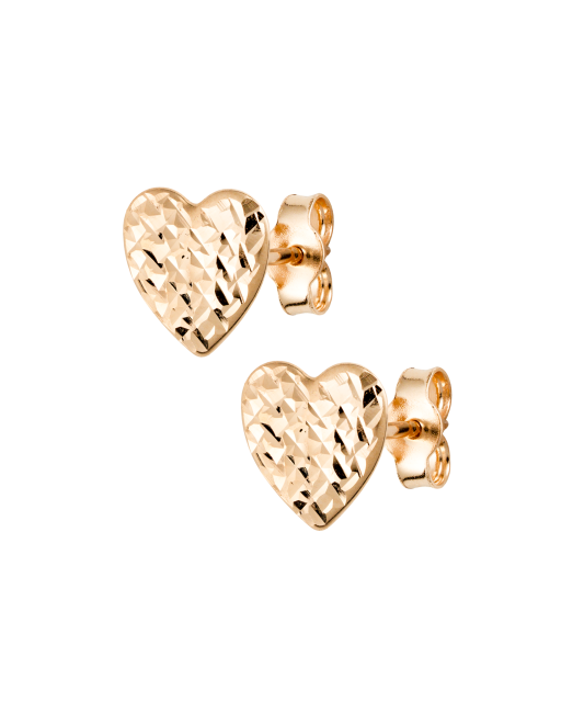 Gold earrings "heart"