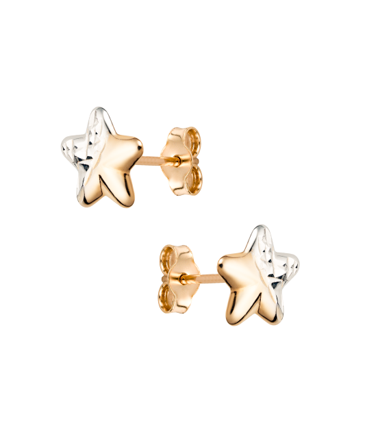 Gold earrings "Star"