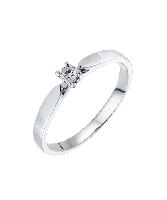 Gold ring with diamond