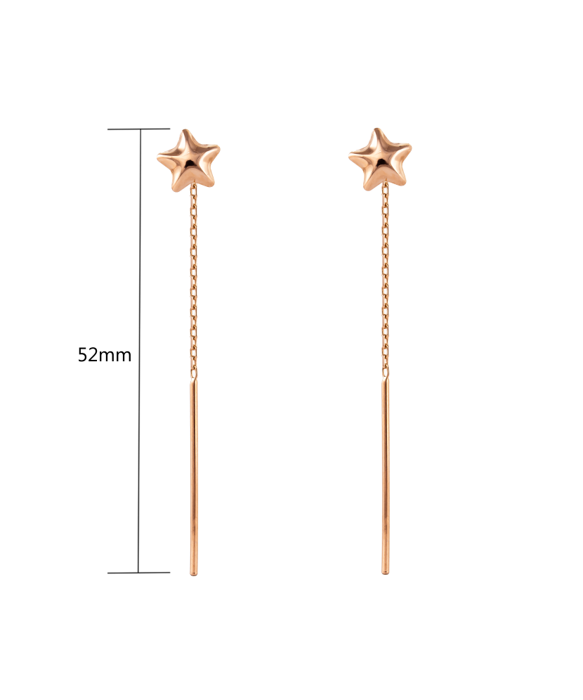 Gold earrings "stars"