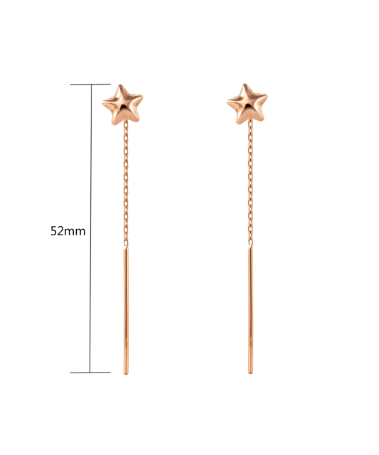 Gold earrings "stars"