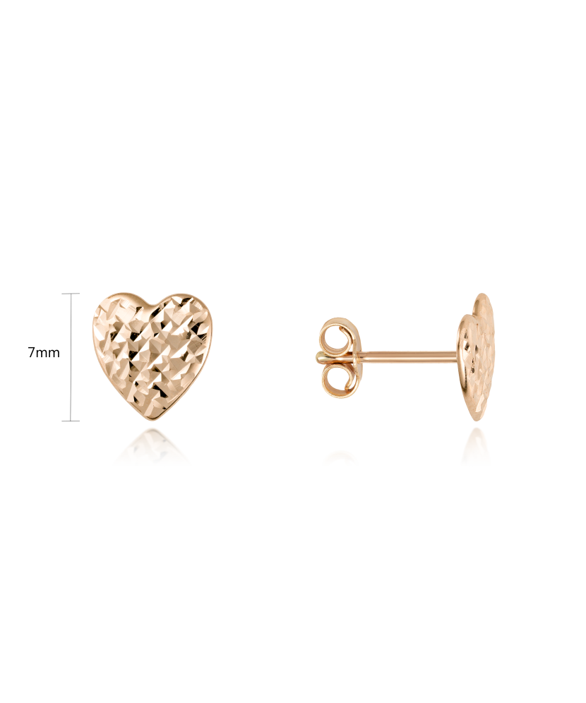 Gold earrings "heart"