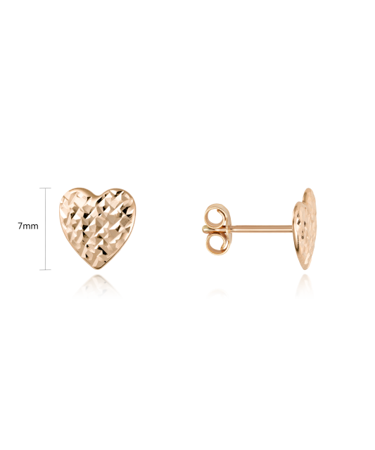 Gold earrings "heart"