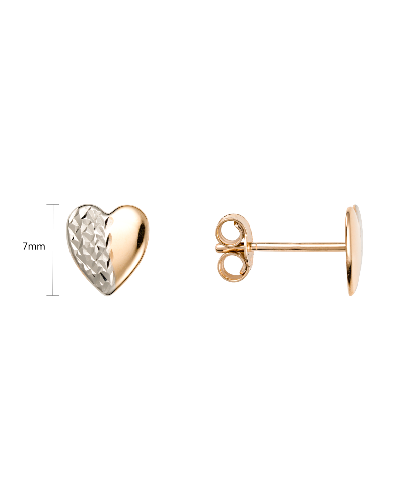 Gold earrings "heart"