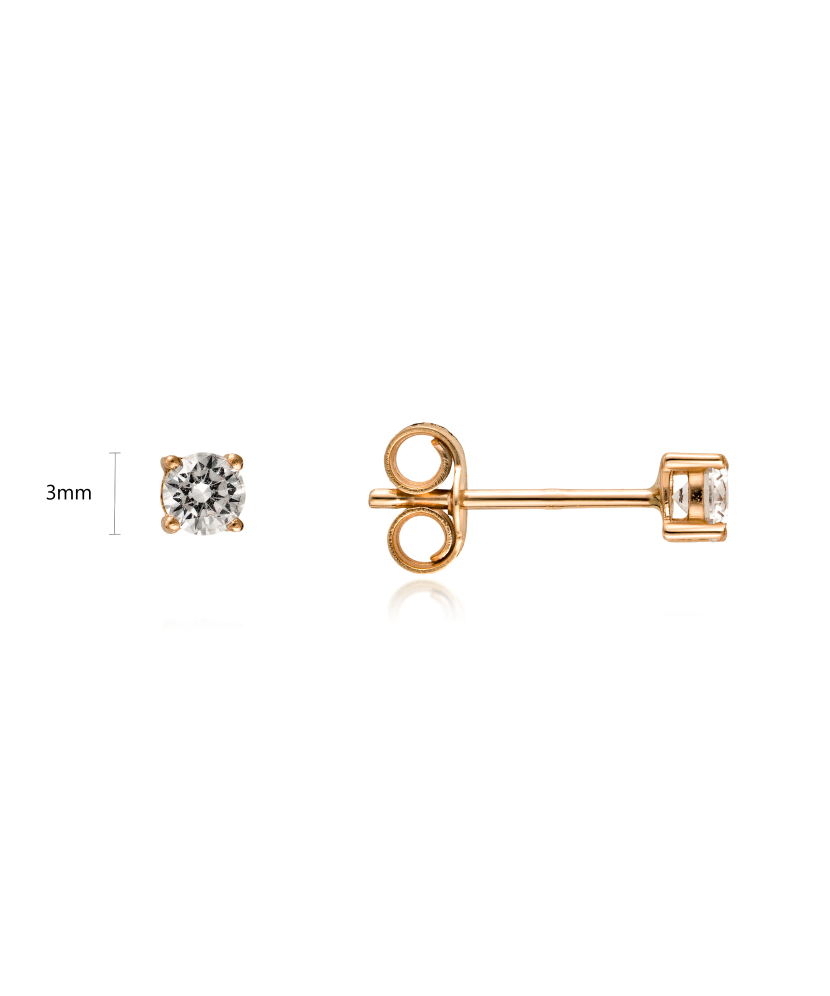 Kultaiset korvakorut zirkoneilla