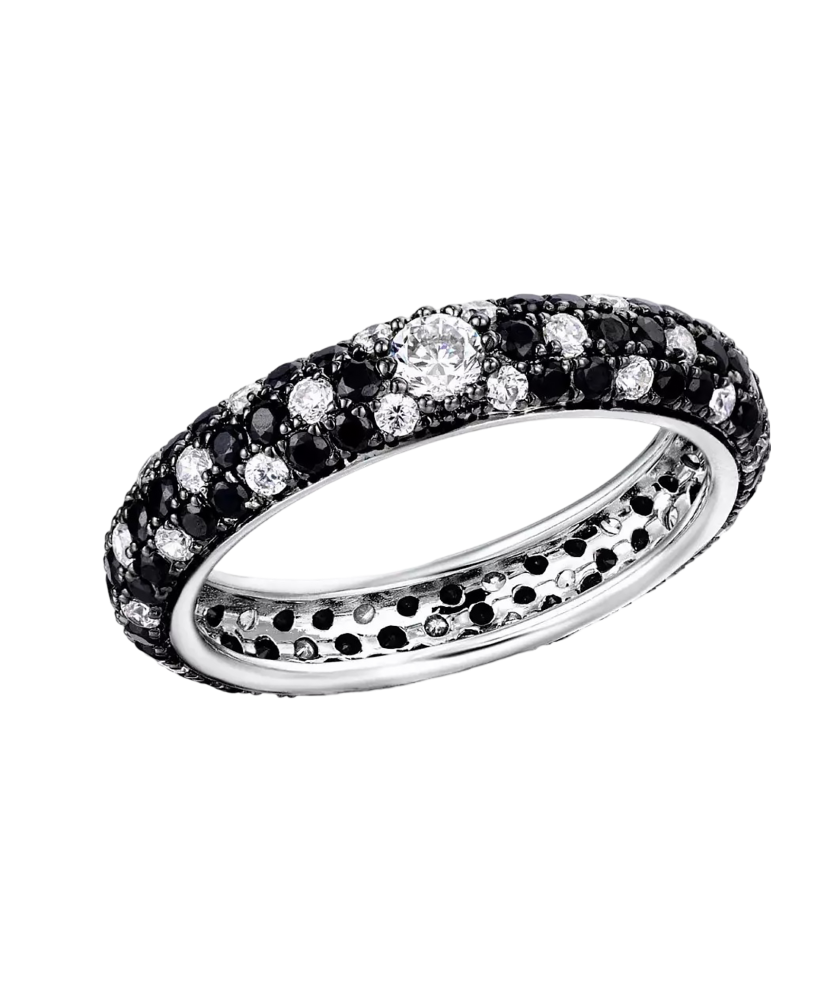 Hopeasormus spinelillä ja zirkoneilla