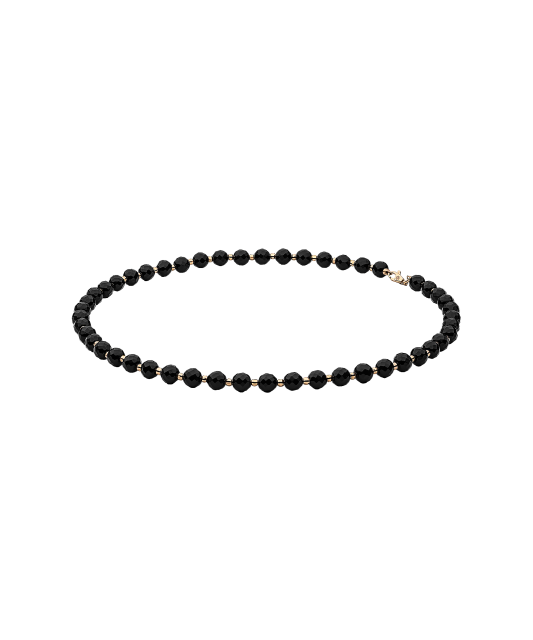 Gold chain with onyx 8mm