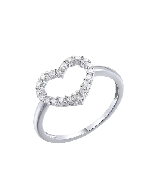 Sterling silver ring with zirconium