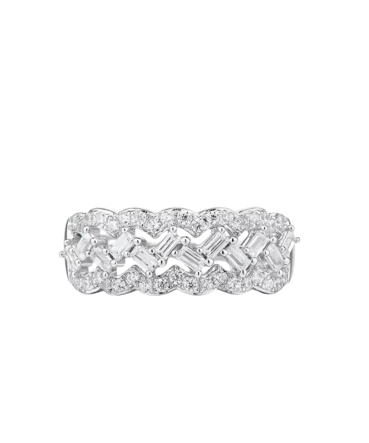Sterling silver ring with zirconium