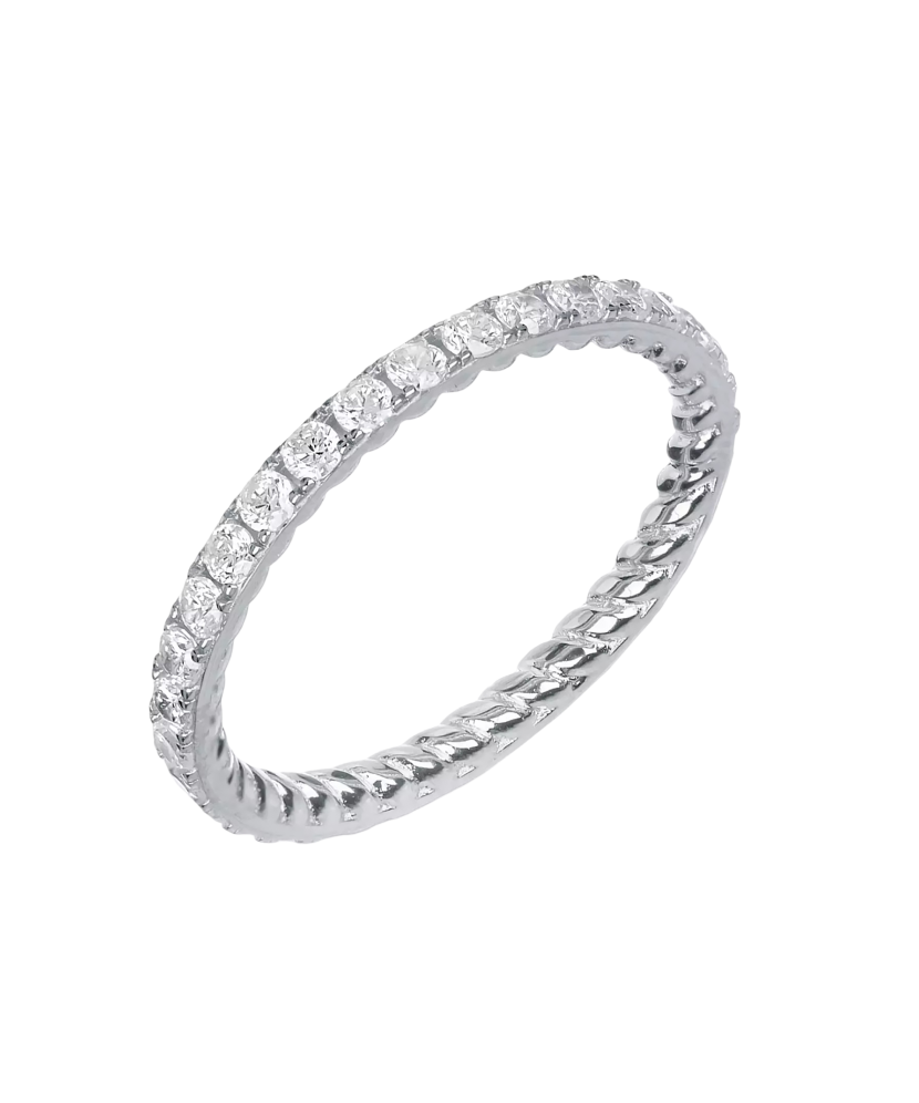 Sterling silver ring with zirconium