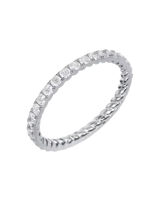 Sterling silver ring with zirconium