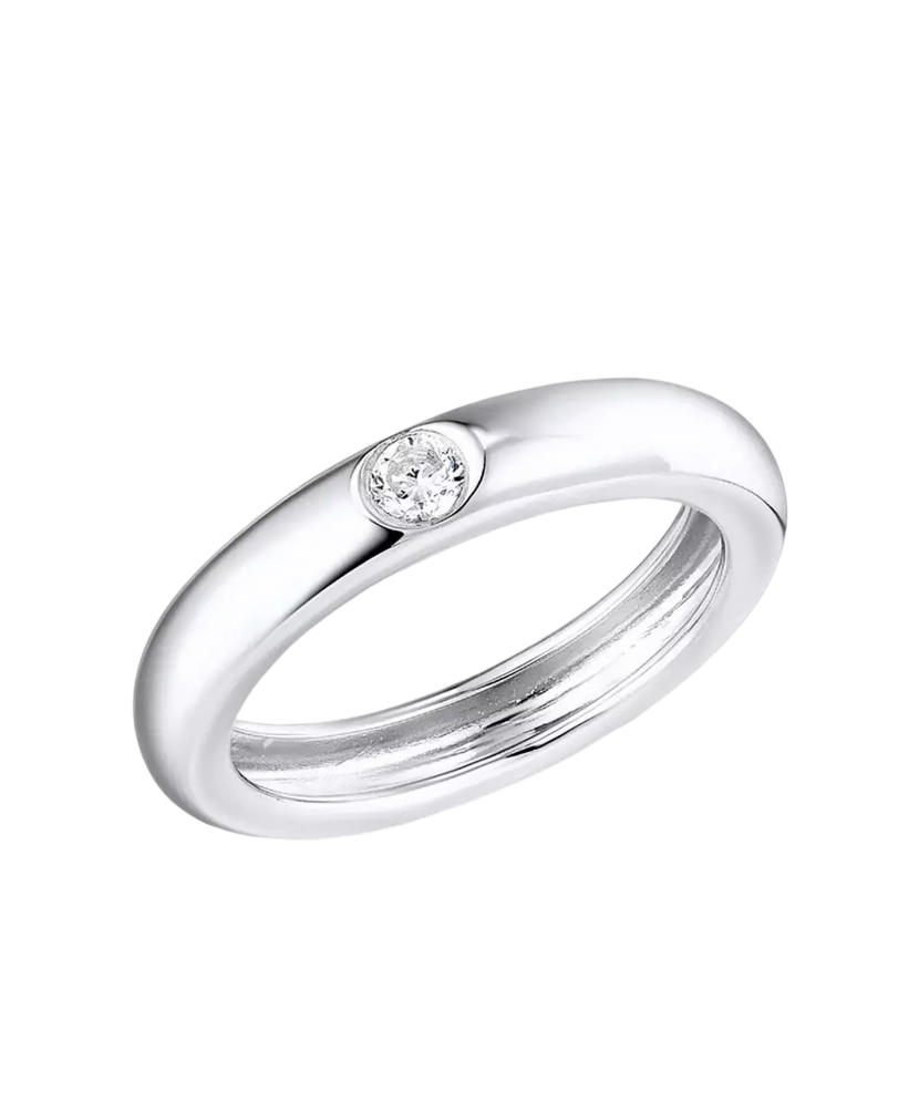 Sterling silver ring with zirconium