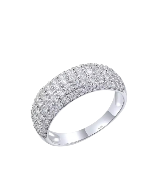 Sterling silver ring with zirconium