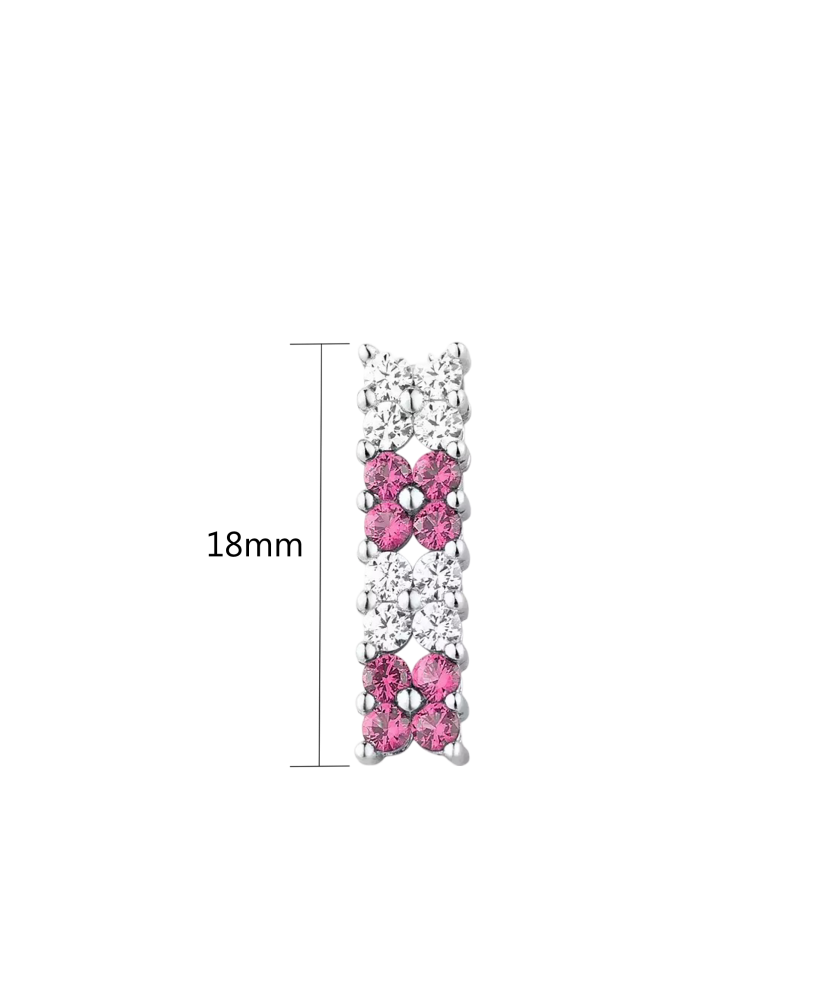 Sterling Silver pendant with nano rubies and zircons