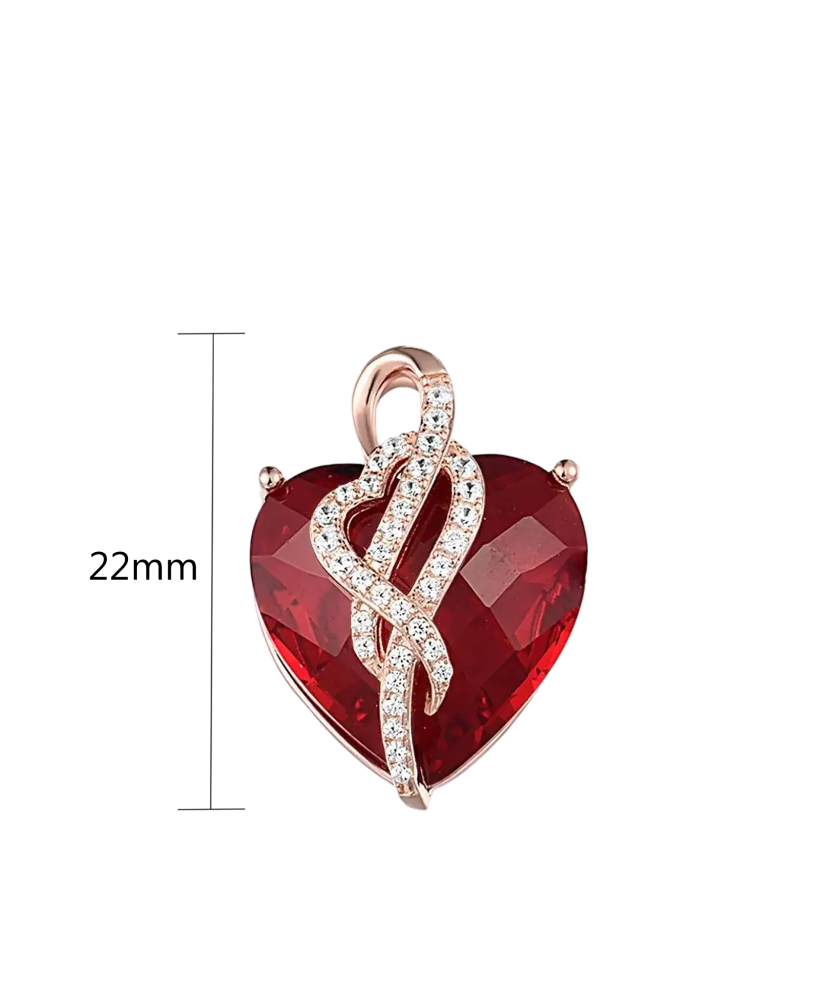 Gilded Sterling Silver pendant with zircons "Heart"