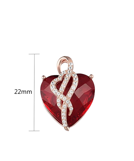 Gilded Sterling Silver pendant with zircons "Heart"