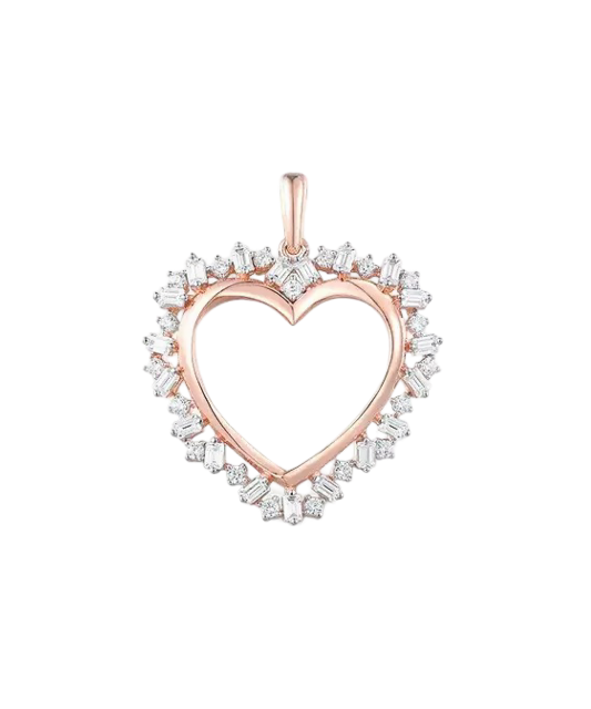 Gilded Sterling Silver pendant with zircons  "Heart"
