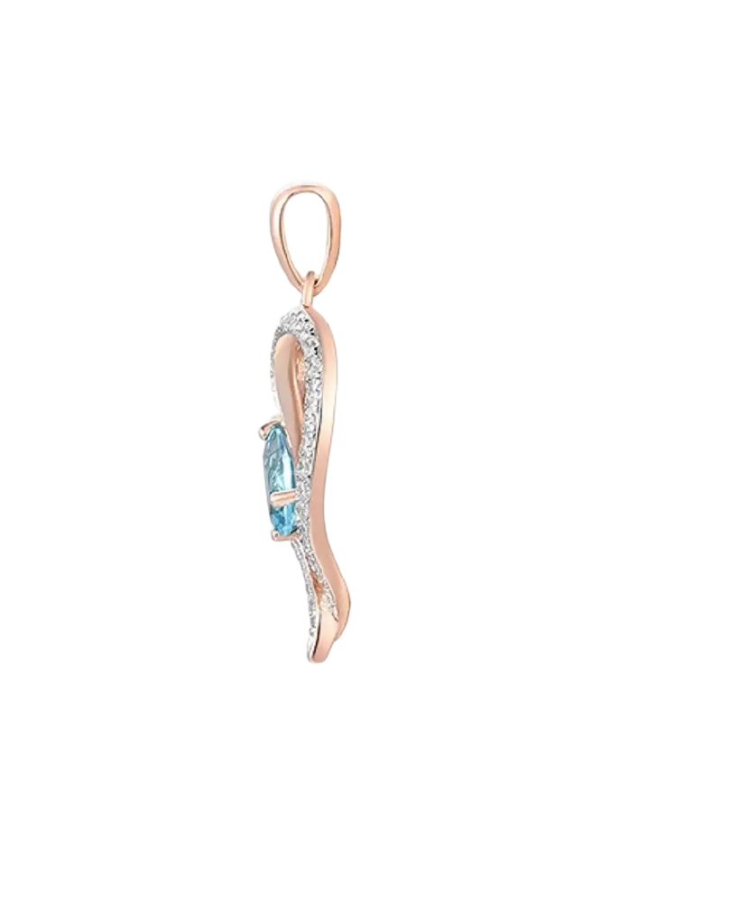 Kullattu Hopeariipus zirkoneilla "sydän"