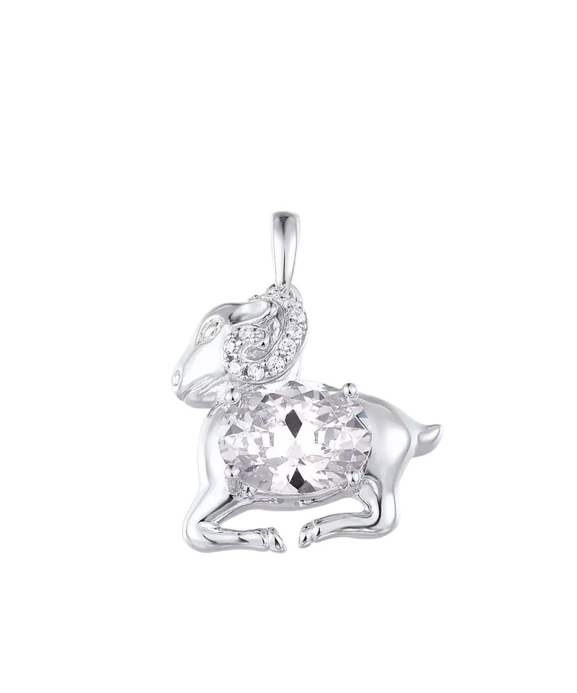 Sterling Silver pendant with zirconium "Aries"