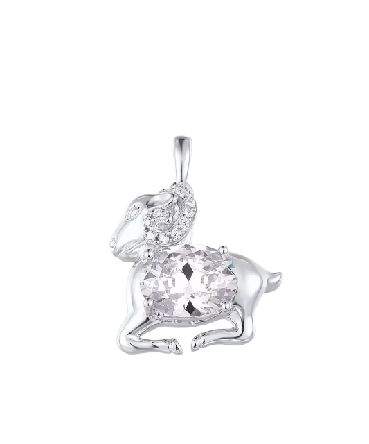 Sterling Silver pendant with zirconium "Aries"