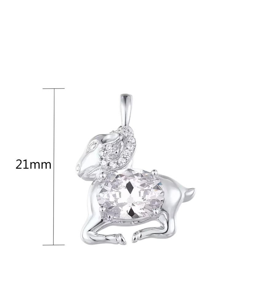 Sterling Silver pendant with zirconium "Aries"