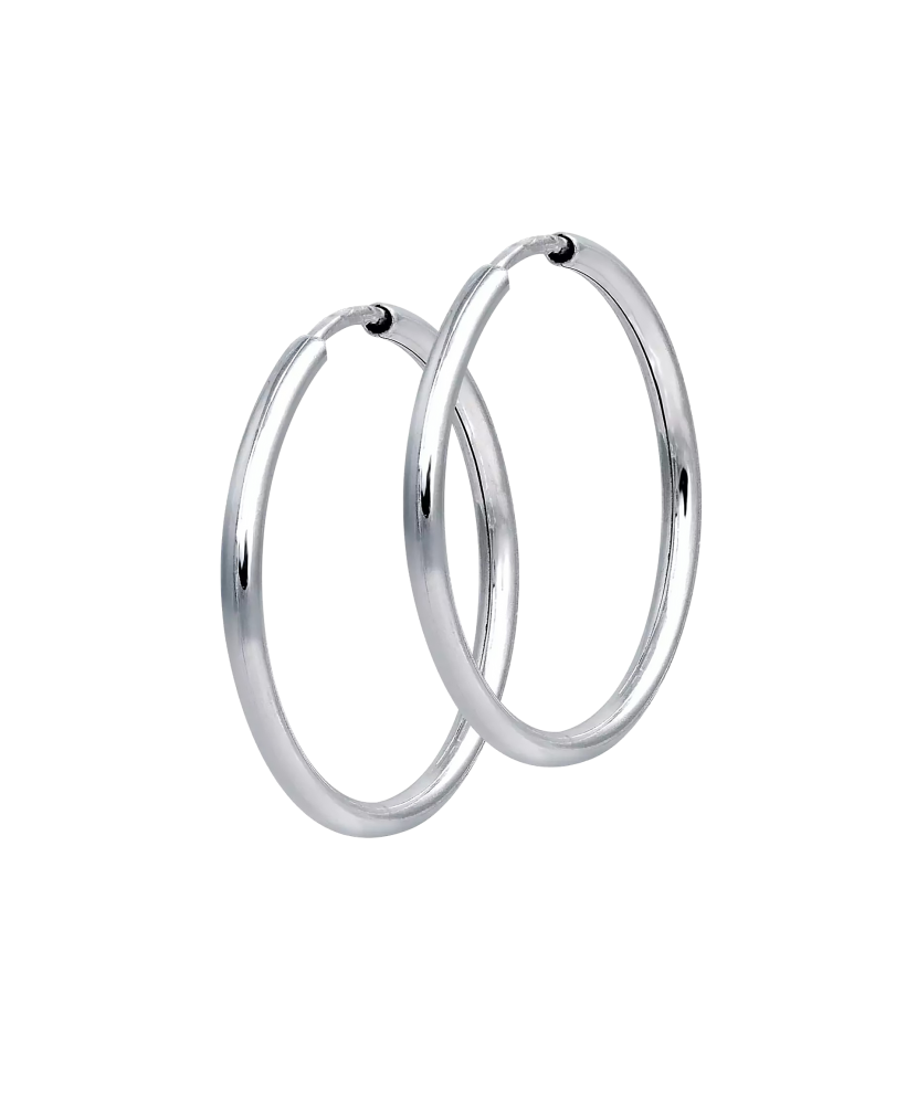 Sterling silver hoop earrings 25mm