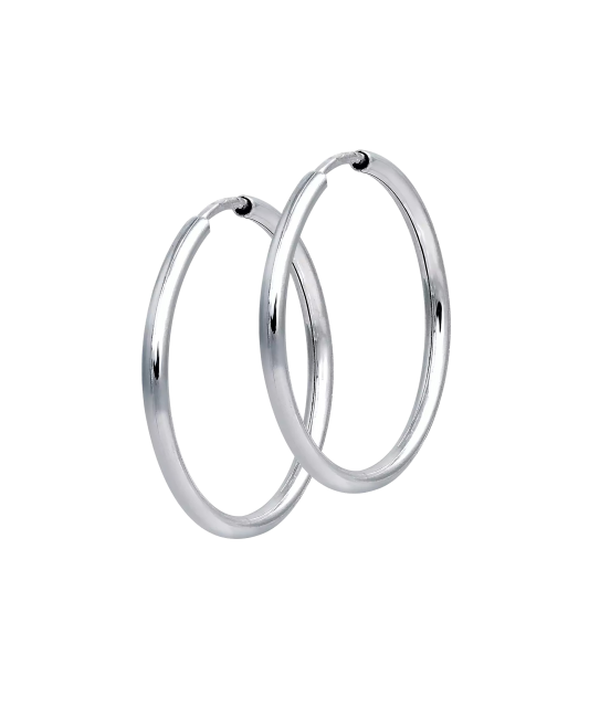 Sterling silver hoop earrings 25mm