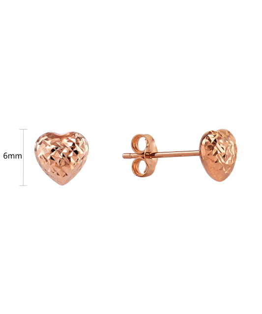 Gold earrings "hearts"